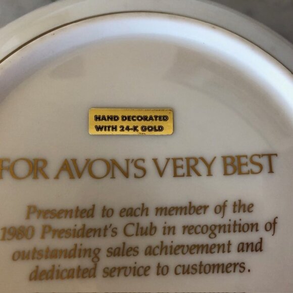 LENOX AVON Very Best President's Club Bowl Hand Decorated 24 kt Gold Fin… - Picture 13 of 15